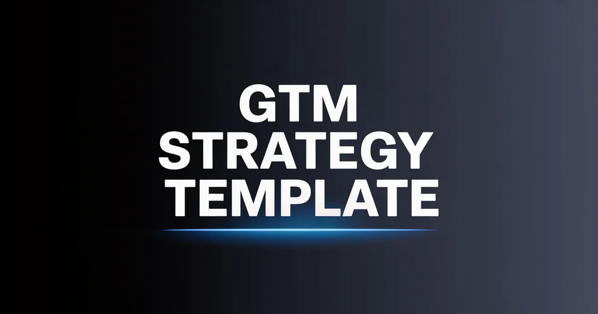 Go-to-Market Strategy Template: Free B2B GTM Template [2026]